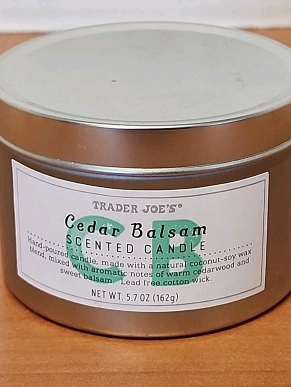 Trader Joe's Cedar Balsam Scented Candle